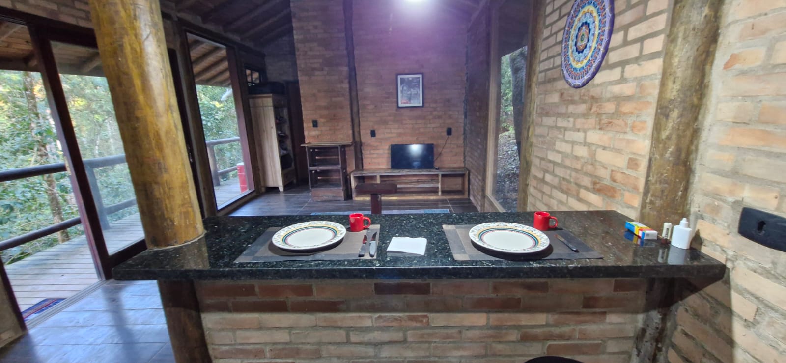 Vista aérea do terreno com chalés à venda em Ubatuba SP